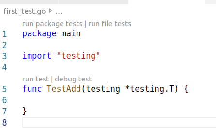 Testing Go in VSCode